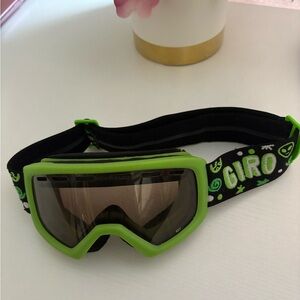 Giro Lime Green Ski Goggles with Black Strap